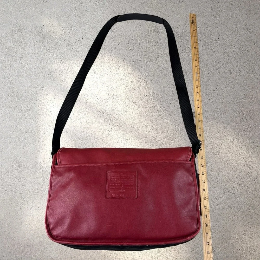 VINTAGE 1996 COACH x ATLANTA OLYMPICS Red Leather Book Messenger Bag #688